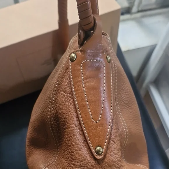 MCM Tan Leather Shoulder Bag - Picture 6 of 13